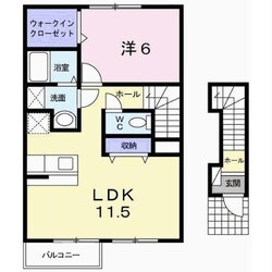 アンソレイエ飾磨の物件間取画像